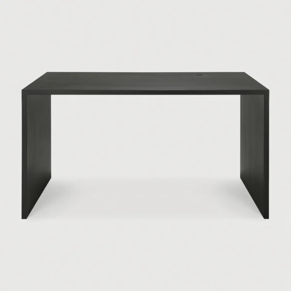 Natural Oak or Black Oak Wood Minimalist Desk - Image 2