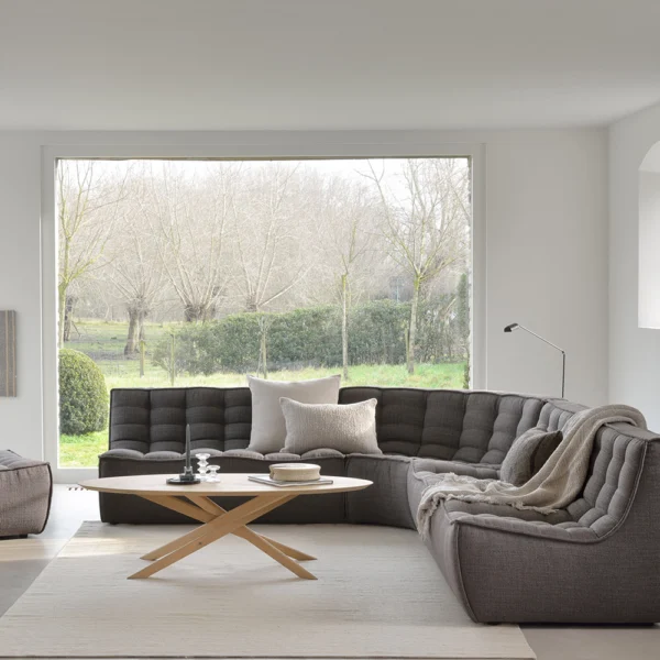 Iconic Styled Solid Oak Wood Coffee Table – Image 2