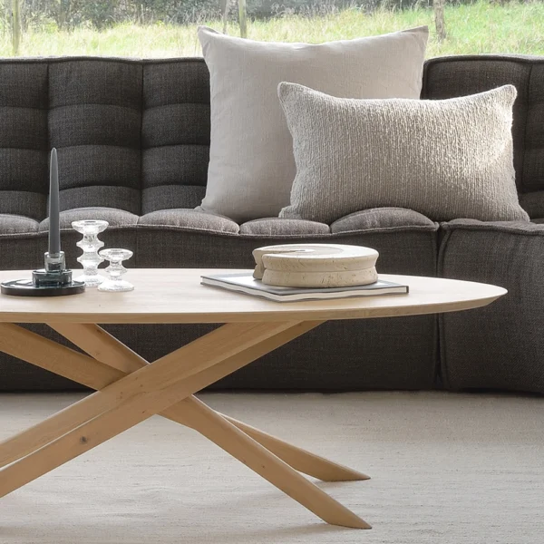 Iconic Styled Solid Oak Wood Coffee Table – Image 3