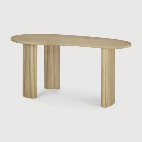 Ocean Pebble Solid Wood Desk - Available in Oak or Dark Mahogany - Image 2