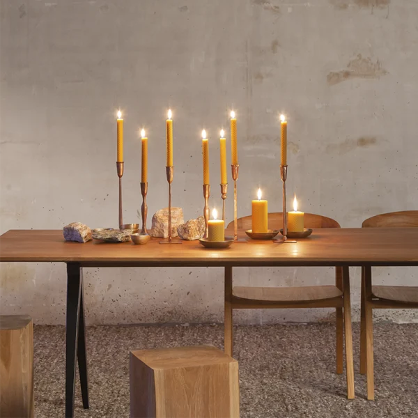 Beautiful Solid Natural Teak Wood Dining Table with Contemporary Base - Available in Four Sizes - Image 2