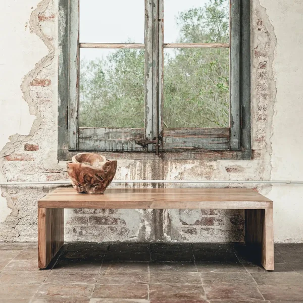 Iconic Minimalist Style Soild Natural Teak Wood Coffee Table - Available in Two Sizes – Image 4