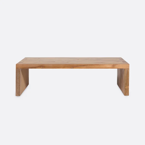 Iconic Minimalist Style Soild Natural Teak Wood Coffee Table - Available in Two Sizes – Image 2