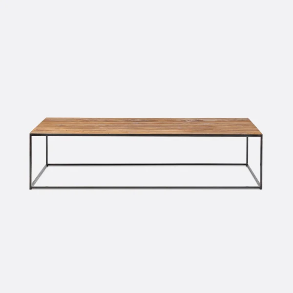 Eroded Style Solid Natural Teak Wood Coffee Table - Available in Two Sizes