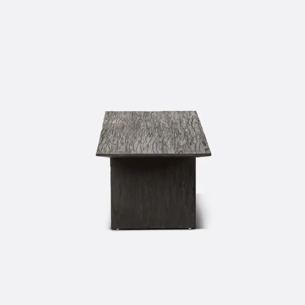 Solid Black Teak Wood Japanese Styled Coffee Table – Image 4