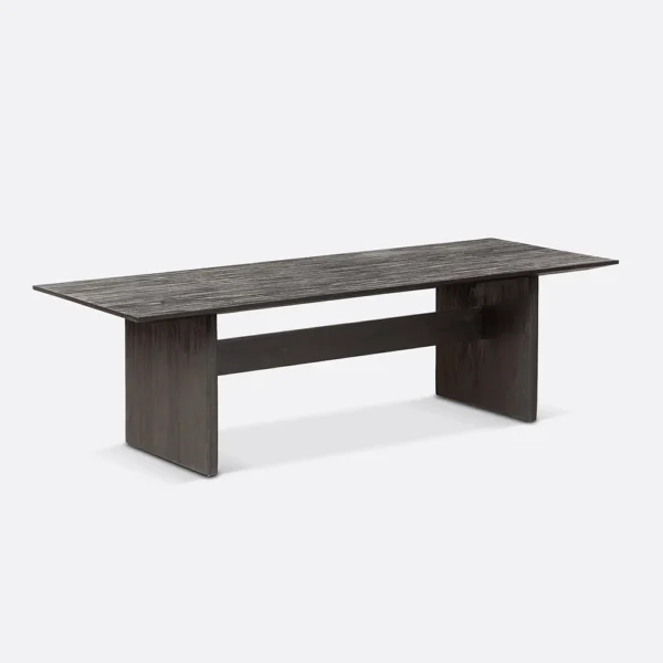 Solid Black Teak Wood Japanese Styled Coffee Table – Image 3