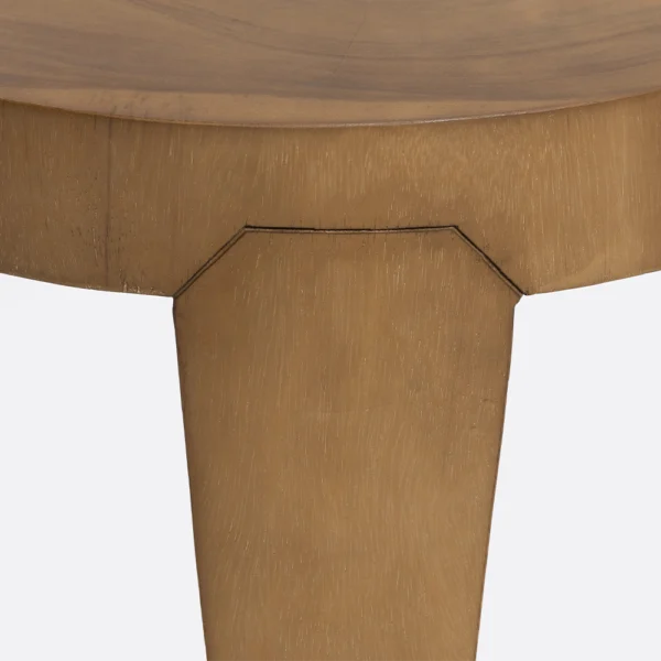 Solid Suar Wood Side Table with Triangular Carved Legs – Image 4