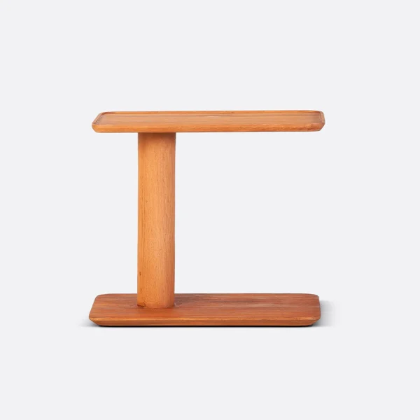 Small Rustic Teak Wood Side Table - Image 2