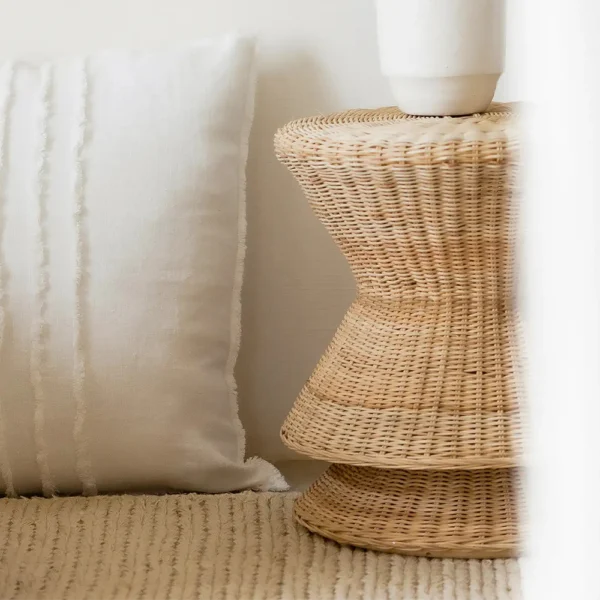 Hand Woven Rattan Diavolo Side Table – Image 6