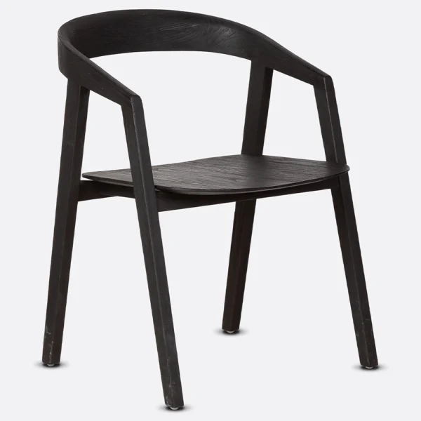 Best Selling Solid Teak Wood Dining Chair - Available in Natural or Brushed Black Teak Wood – Image 2