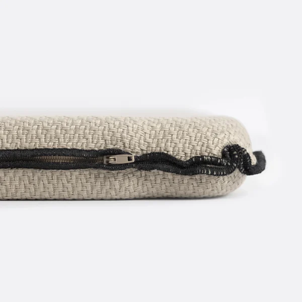 Soft Natural and White Outdoor Cushion - Available in Two Colours – Image 4