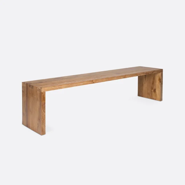 Iconic Solid Natural Teak Wood Bench - Available in Two Sizes
