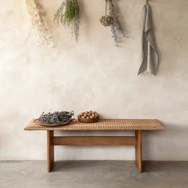 Iconic Solid Natural Teak Wood Bench - Available in Two Sizes – Image 3
