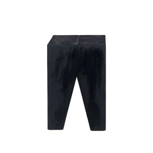 Solid 4 Piece Smooth Teak Wood Stool - Available in Natural and Brushed Black Teak Wood - Image 2