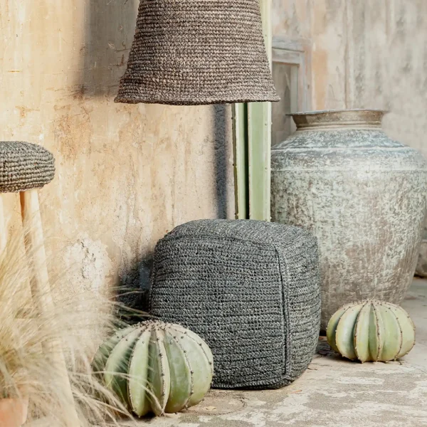 Organic Seagrass Pouffe - Available in Two Colours - Image 3