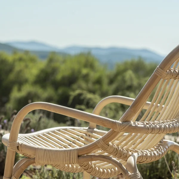 Hand Crafted Indoor Outdoor Rattan Lounge Chair - Image 7