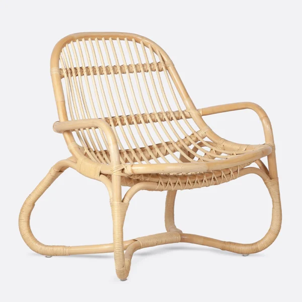 Hand Crafted Indoor Outdoor Rattan Lounge Chair - Image 2