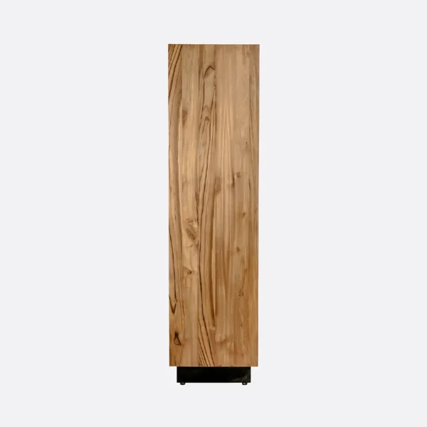 Solid Natural Teak Wood Cupboard with Natural Cord Detail - Image 3