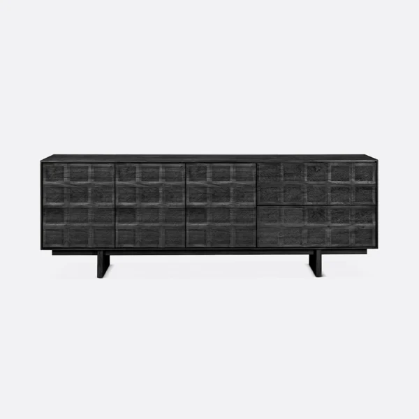 Stunning Hand Carved Solid Teak Wood Sideboard – Available in Black Teak or Natural Teak - Image 3