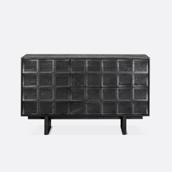 Stunning Hand Carved Solid Teak Wood Sideboard – Available in Black Teak or Natural Teak - Image 4