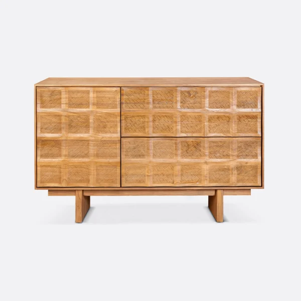 Stunning Hand Carved Solid Teak Wood Sideboard – Available in Black Teak or Natural Teak - Image 2