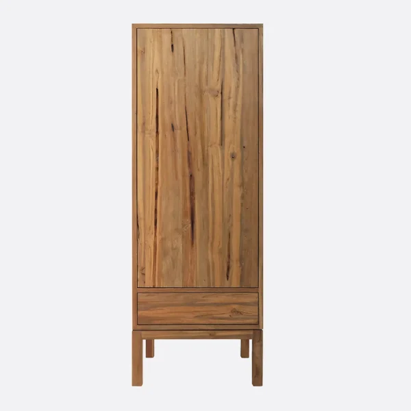 Eroded Style Solid Teak Wood Wardrobe – Available in Two Sizes
