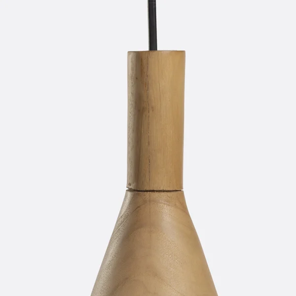 Natural Refined Teak Wood Ceiling Lamp – Image 2