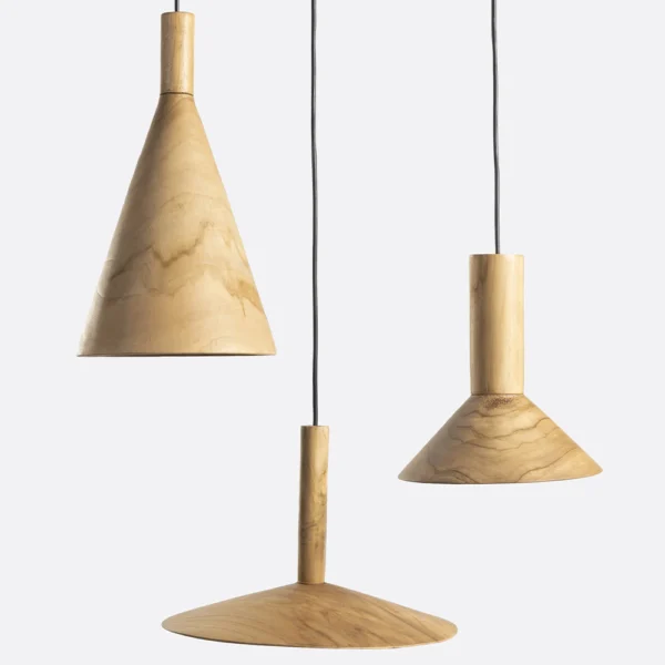 Natural Refined Teak Wood Ceiling Lamp – Image 6