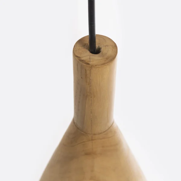 Natural Refined Teak Wood Ceiling Lamp – Image 5