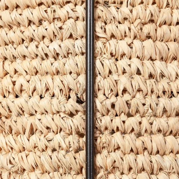 Textured Seagrass Shade with Iron Base Table Lamp - Image 2
