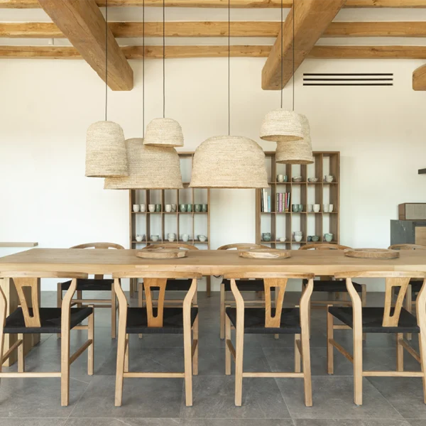 Boho Style Hand Woven Seagrass Hanging Light - Image 5