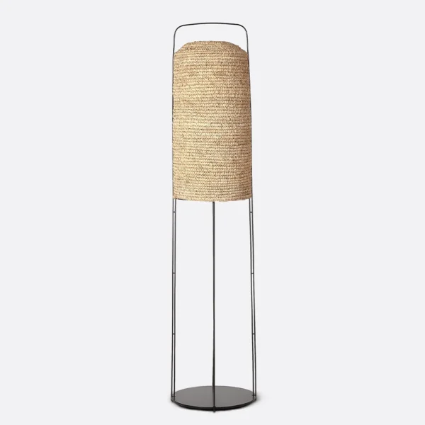 Natural Seagrass With Iron Base Floor Lamp