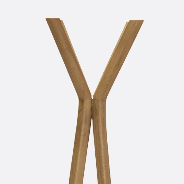 Sculptural Coat in Solid Natural Teak Wood Stand – Image 5