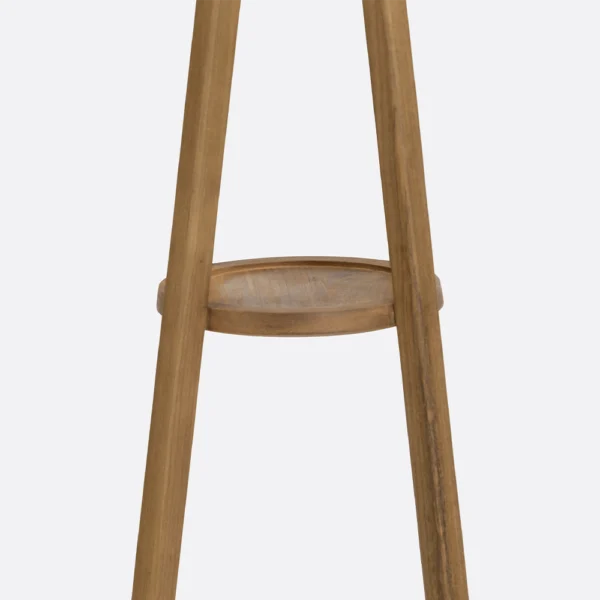Sculptural Coat in Solid Natural Teak Wood Stand – Image 6