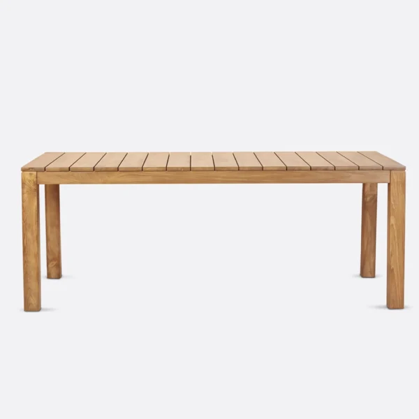 Reclaimed Natural Teak Wood Outdoor Dining Table - Available in Two Sizes