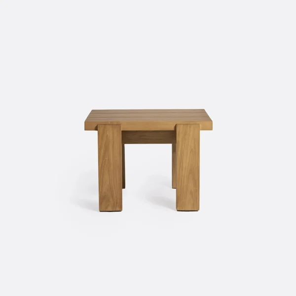 Natural Teak Wood Sturdy Outdoor Side Table - Image 5