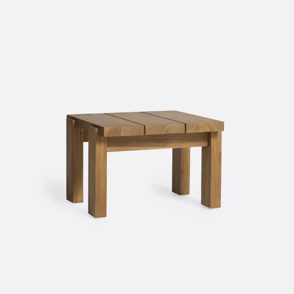 Natural Teak Wood Sturdy Outdoor Side Table - Image 8
