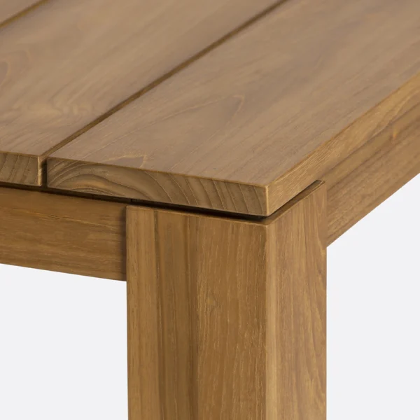 Iconic Natural Teak Wood Outdoor Dining Table - Image 3