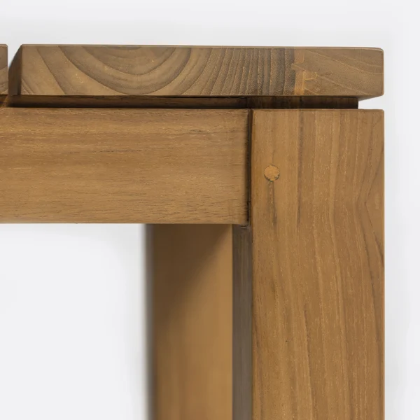 Natural Teak Wood Elegant Outdoor Side Table - Image 2