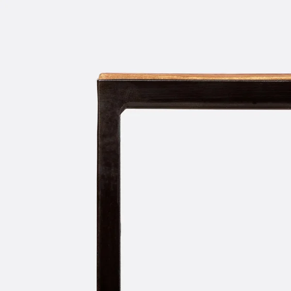 Solid Natural Teak Wood and Iron Outdoor Coffee Table - Image 2