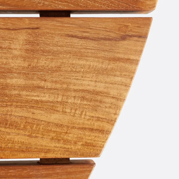 Natural Teak Wood Sculpted Outdoor Coffee Table – Image 4