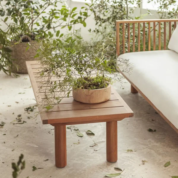 Reclaimed Solid Natural Teak Wood Outdoor Coffee Table – Image 7