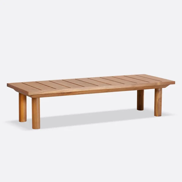 Reclaimed Solid Natural Teak Wood Outdoor Coffee Table – Image 3