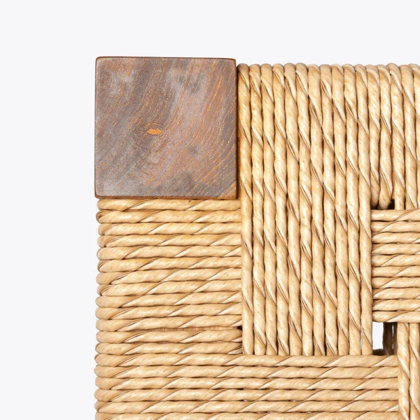 Rustic Natural Teak Wood Outdoor Stool - Image 5