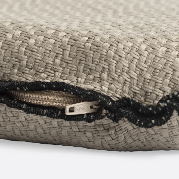 Organic Natural and White Outdoor Cushion - Available in Two Colours - Image 3