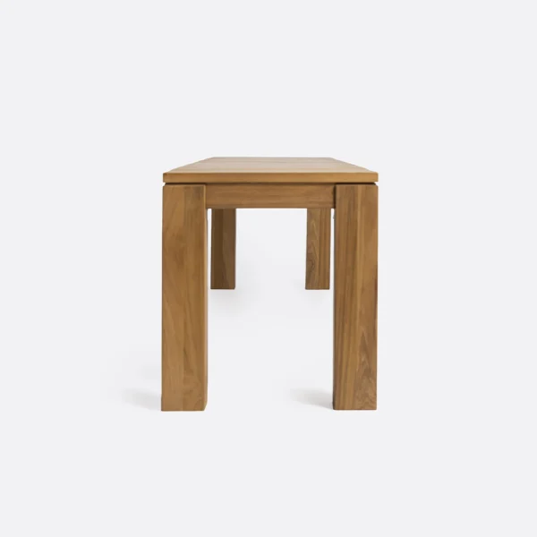 Iconic Solid Natural Teak Wood Outdoor Bench - Image 5