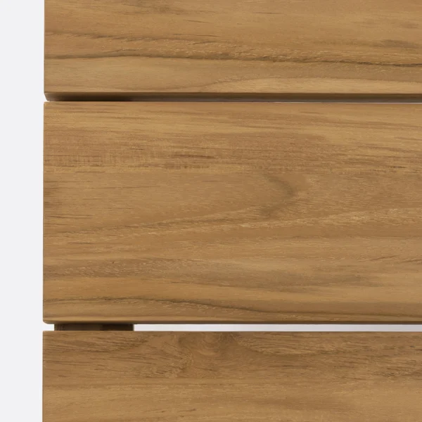 Iconic Solid Natural Teak Wood Outdoor Bench - Image 3