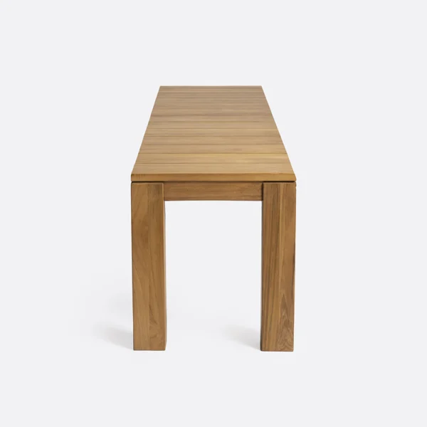 Iconic Solid Natural Teak Wood Outdoor Bench - Image 2