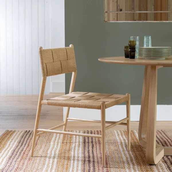 Rustic Natural Paper Cord Chair - Available in Two Colours - Image 4