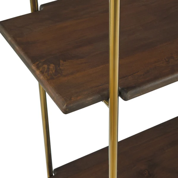 Waxed Mango with Walnut Finish Bookcase - Image 3